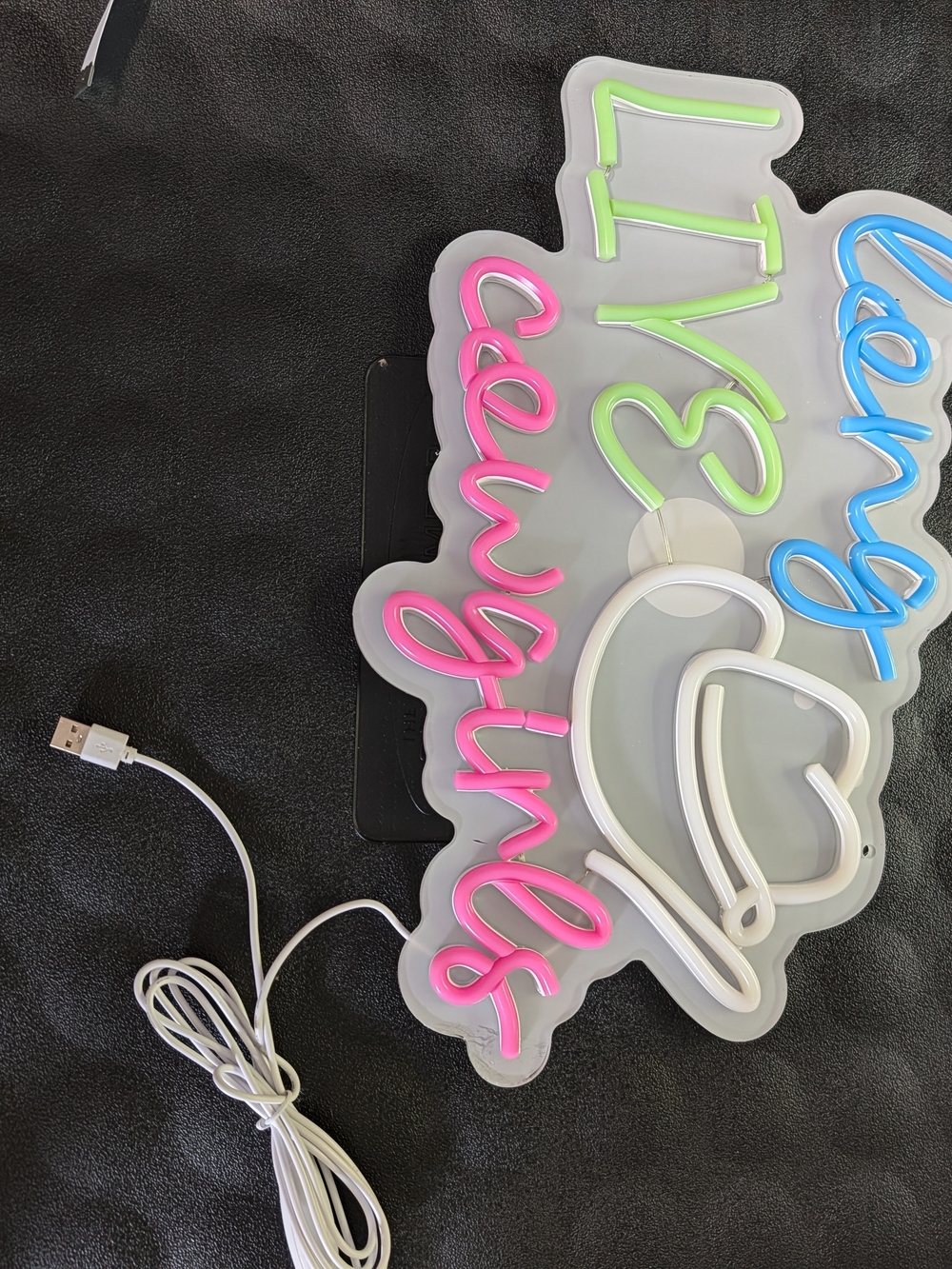 Multicolor 'Long Live Cowgirls' LED Wall Sign - Pink, Green, Blue, White